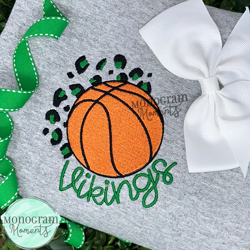 Leopard Basketball - FILL EMBROIDERY