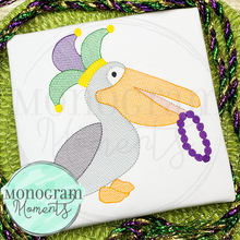 Load image into Gallery viewer, Mardi Gras Pelican- SKETCH EMBROIDERY
