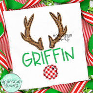 Reindeer Name Plate - BEAN APPLIQUE