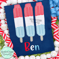 RWB Popsicles - BEAN APPLIQUE