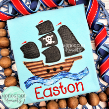Load image into Gallery viewer, Pirate Ship - BEAN APPLIQUE
