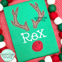 Load image into Gallery viewer, Reindeer Name Plate - BEAN APPLIQUE
