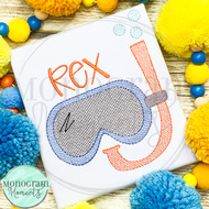 Scuba Mask -  SKETCH EMBROIDERY