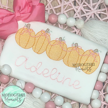 Load image into Gallery viewer, Girl&#39;s Pumpkin Row- SKETCH EMBROIDERY
