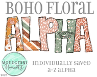 Boho Floral Alpha