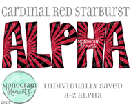 Cardinal Red Starburst Alpha