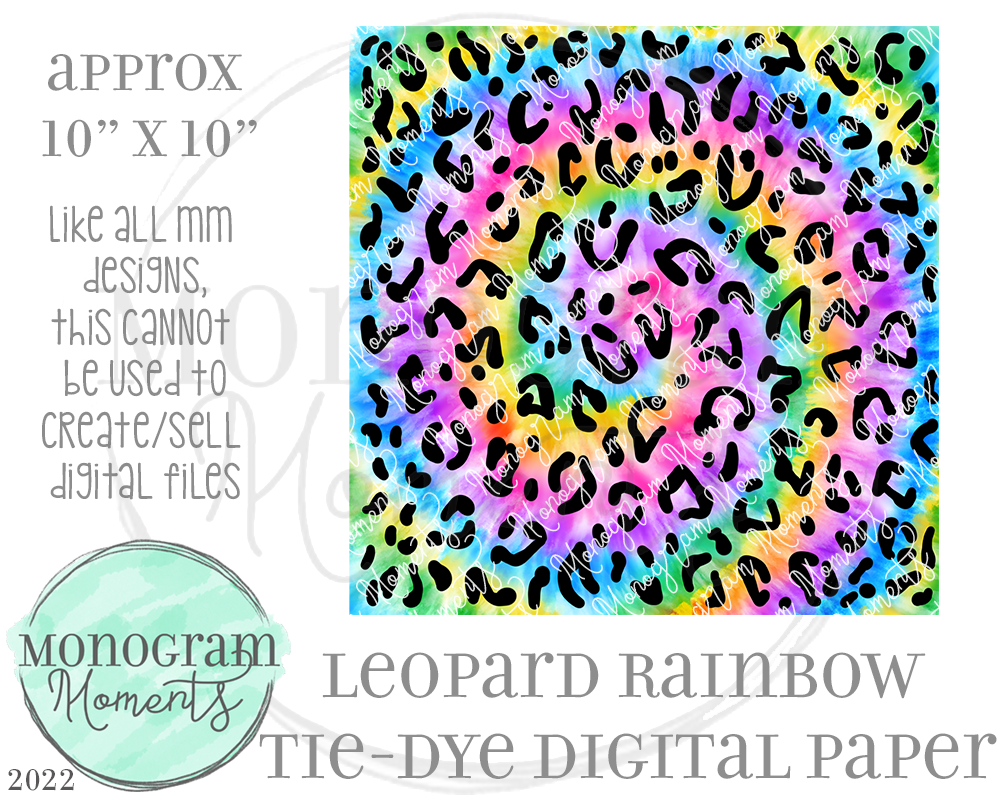 Leopard Rainbow Tie-Dye DP