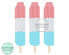 Load image into Gallery viewer, RWB Popsicles - BEAN APPLIQUE
