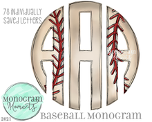 Load image into Gallery viewer, Baseball Monogram (2 Color Options)
