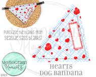 Hearts Dog Bandana