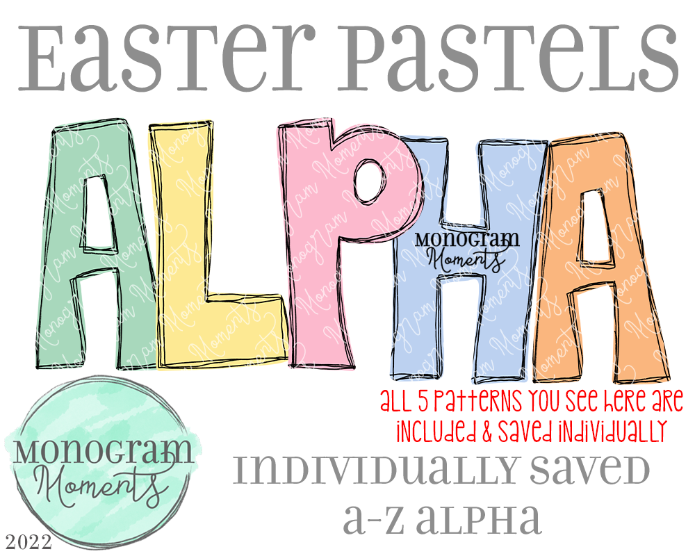 Easter Pastels Alpha