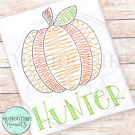Zaggy Pumpkin (1 Color Outline) - SKETCH EMBROIDERY