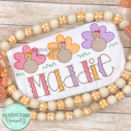 Girl's Turkey Trio - SKETCH EMBROIDERY