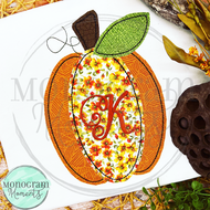 Tall Pumpkin - BEAN APPLIQUE