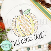 Load image into Gallery viewer, Zaggy Pumpkin (1 Color Outline) - SKETCH EMBROIDERY
