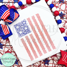 Load image into Gallery viewer, Vertical American Flag - SKETCH EMBROIDERY
