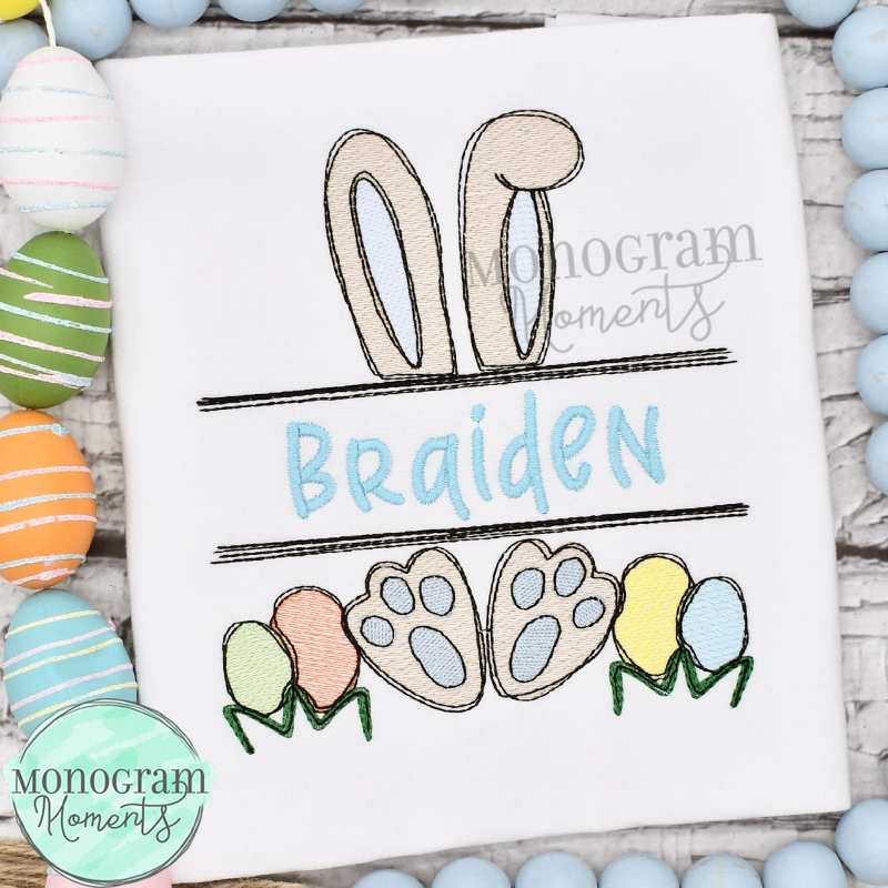 Bunny Name Plate - SKETCH EMBROIDERY