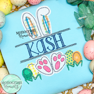 Bunny Name Plate - BEAN APPLIQUE