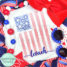 Load image into Gallery viewer, Vertical American Flag - SKETCH EMBROIDERY
