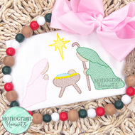 Manger Scene - SKETCH EMBROIDERY