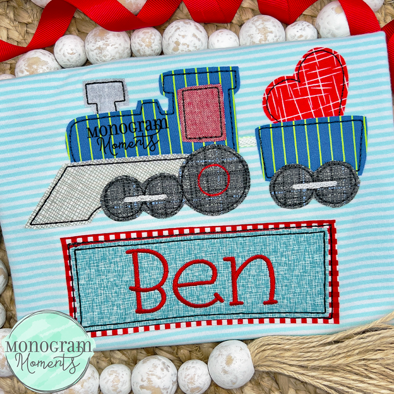 Heart Train - BEAN APPLIQUE – Monogram Moments