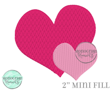 Load image into Gallery viewer, 2 Hearts - MINI FILL EMBROIDERY
