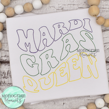Load image into Gallery viewer, Mardi Gras Queen - BEAN OUTLINE EMBROIDERY
