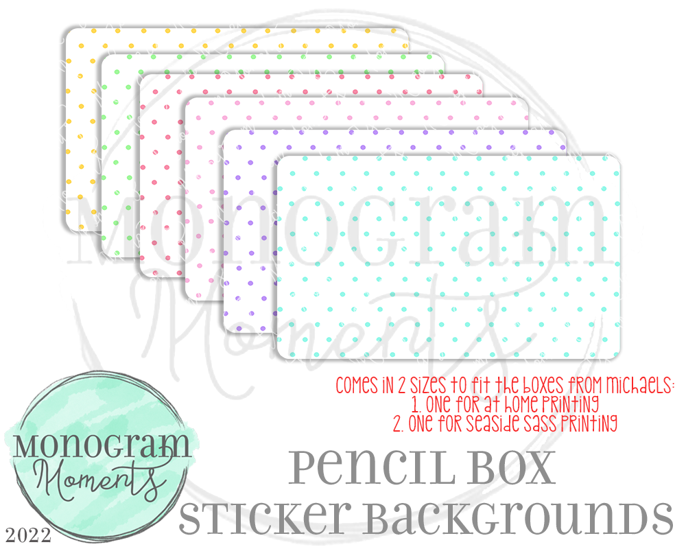 Girl's Bitty Dot Pencil Box Backgrounds