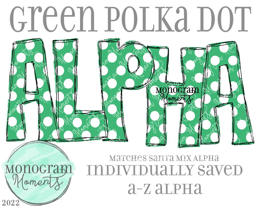 Green Polka Dot Alpha