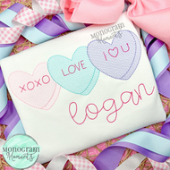 Heart Candy Trio - SKETCH EMBROIDERY