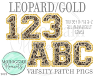 Leopard/Gold Varsity Patch Alpha