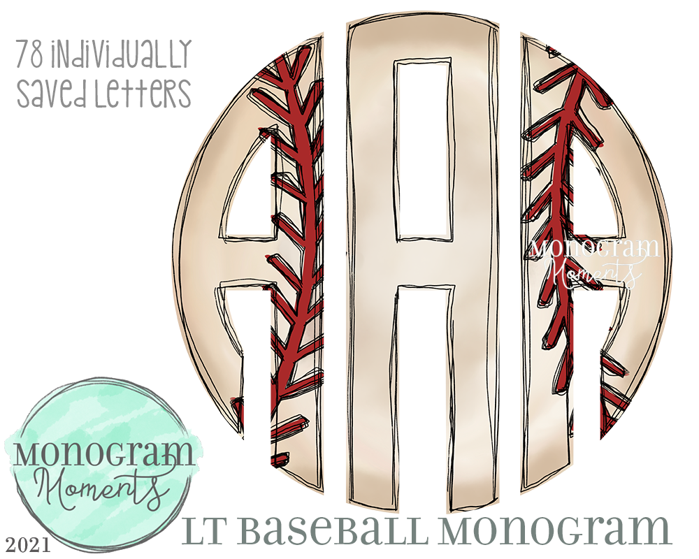 Baseball Monogram (2 Color Options)