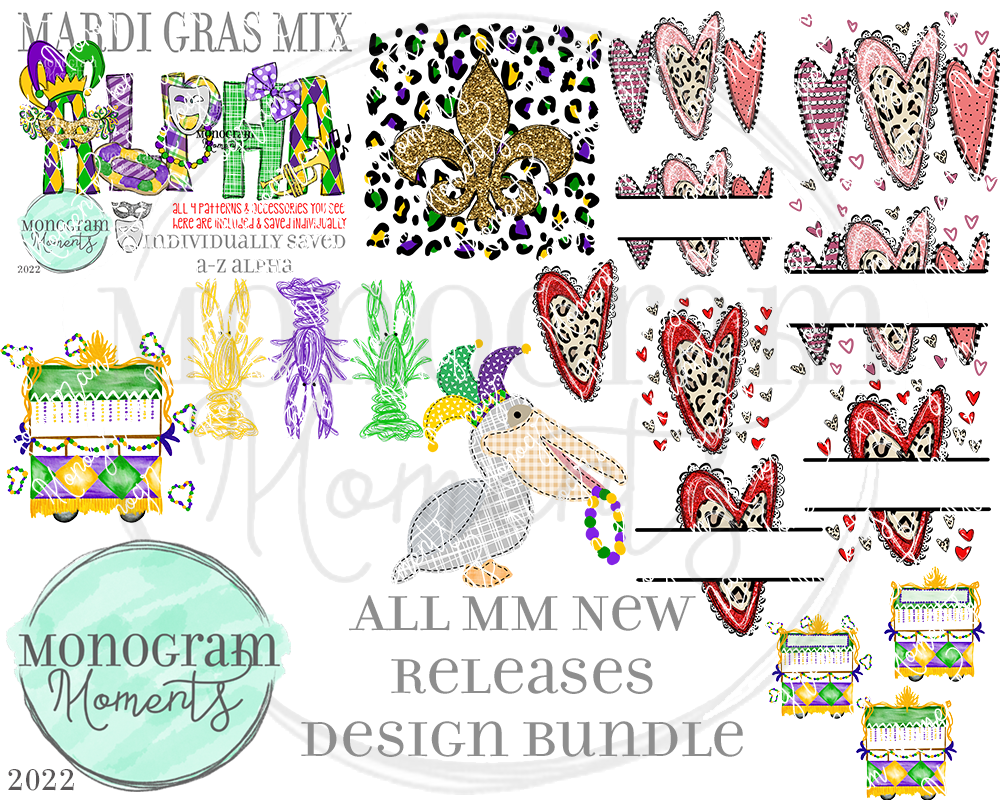 New Release Bundle 1/04/22 - Save 50% - 9 Total Designs
