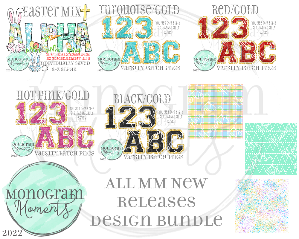 New Release Bundle 1/18/22 - Save 50% - 8 Total Designs
