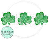 Watercolor Shamrock Trio II