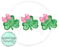 Girl's Watercolor Shamrock Trio II