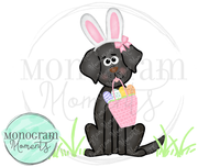 Girl's Easter Black Lab