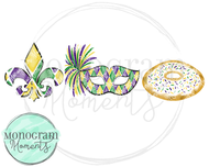 Fleur De Lis, Mask, King Cake