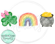Girl's Shamrock, Rainbow, Gold Trio