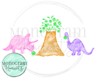 Girl's St. Patrick's Day Dino Trio