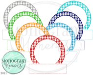Gingham Circle Nameplate Backgrounds