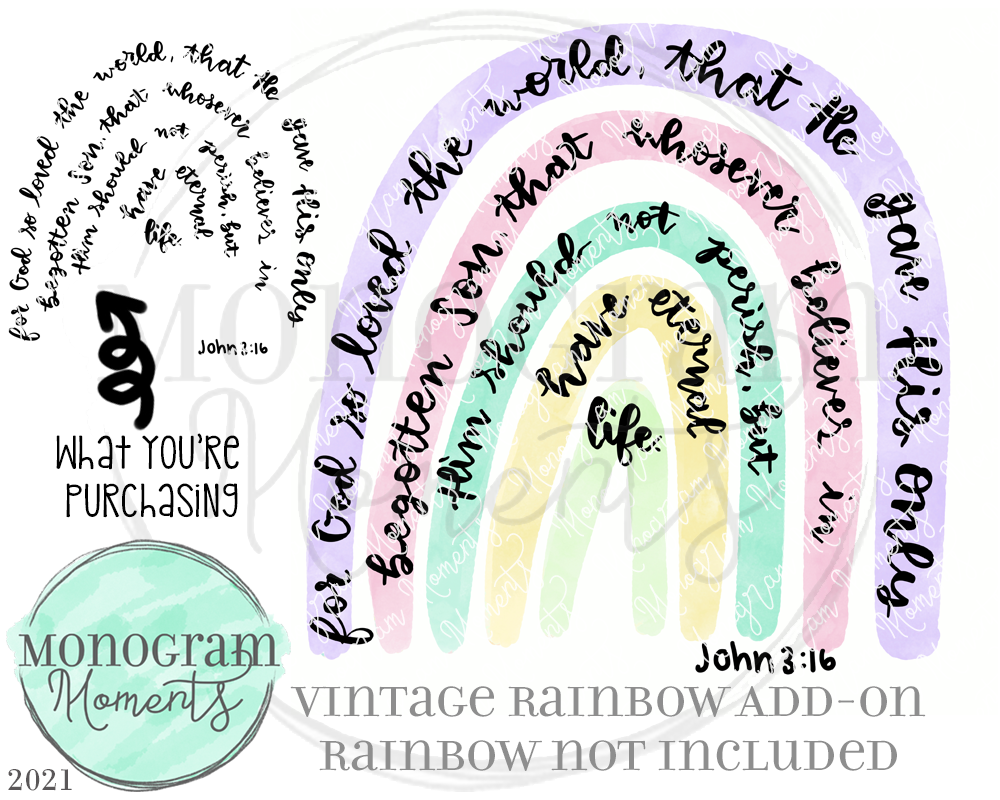 John 3:16 Rainbow Add-On