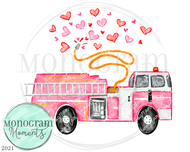 Pink Valentine's Day Firetruck