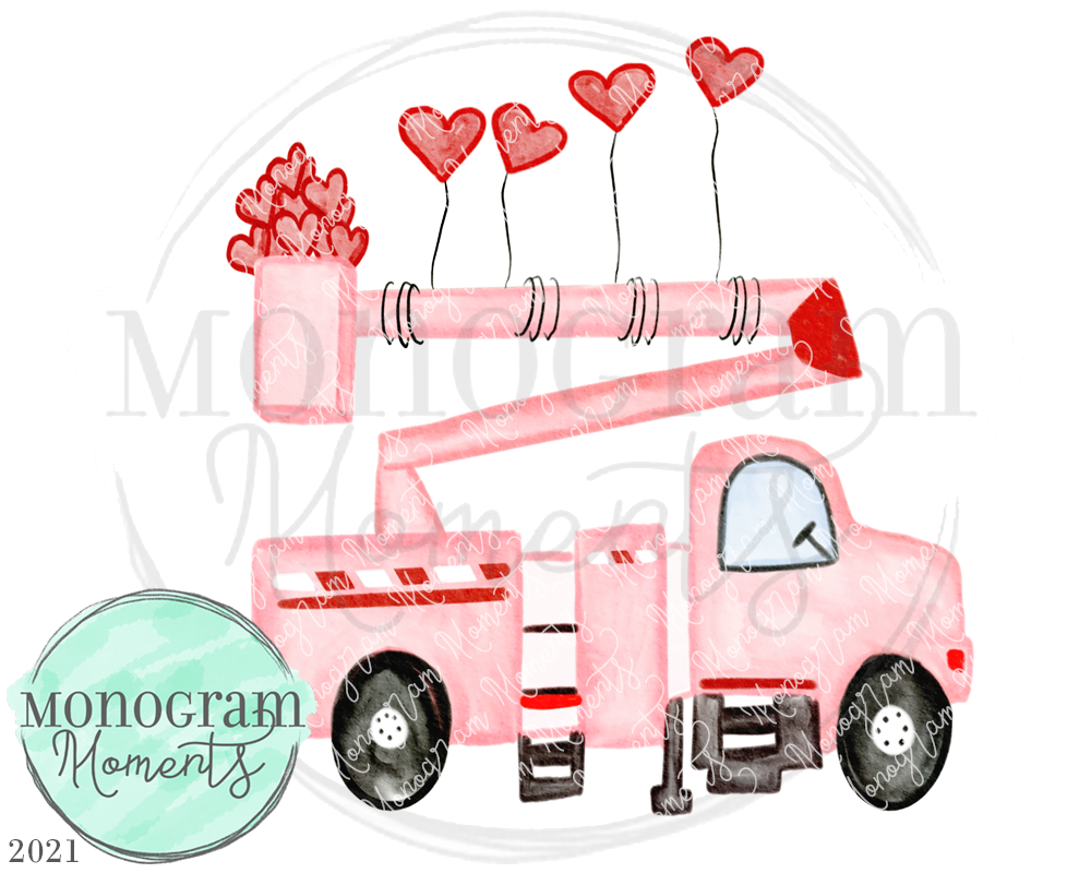 Pink Vday Lineman Truck