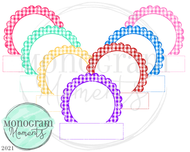 Scallop Gingham Circle Nameplate Backgrounds