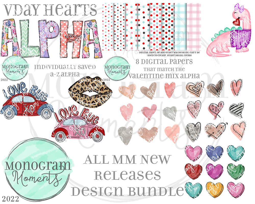 New Release Bundle 12/14/21 - Save 50% - 8 Total Designs