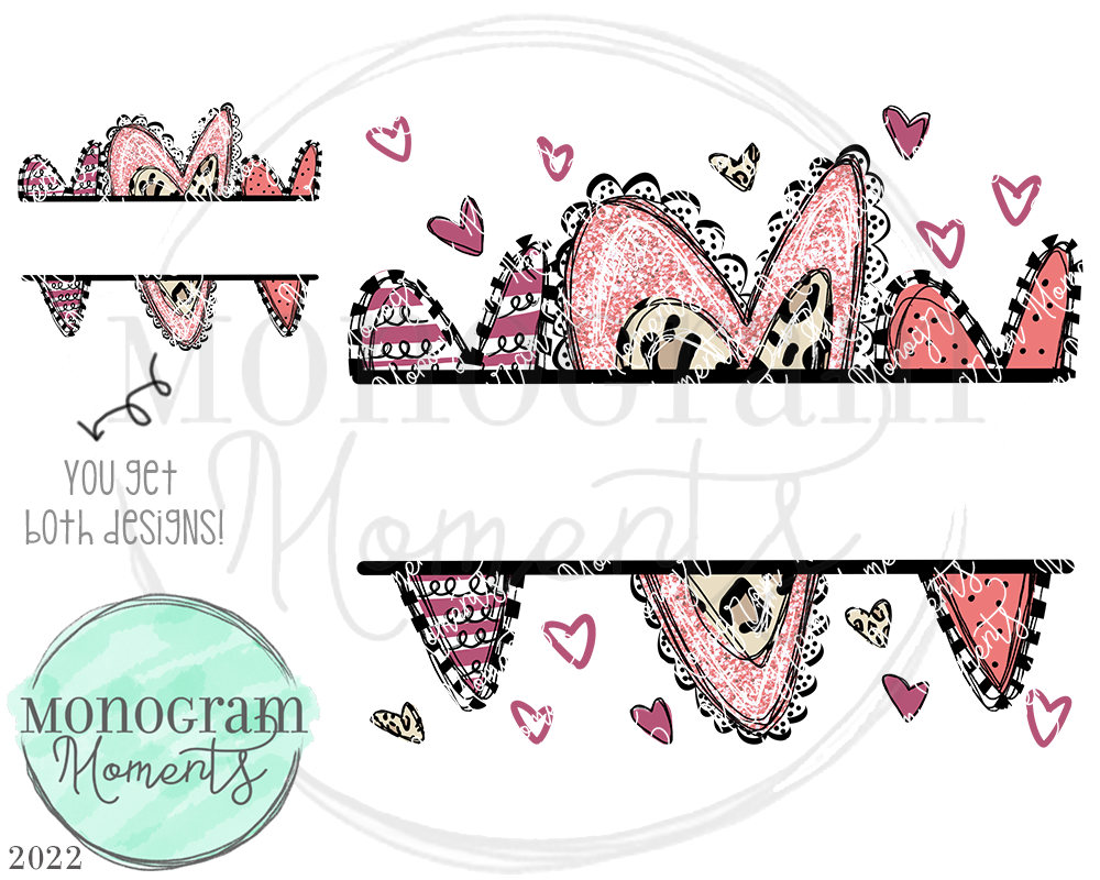 3 Funky Leopard Hearts Nameplate
