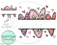 3 Funky Leopard Hearts Nameplate