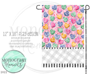 Candy Hearts 12x18 Flag Design