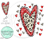 Funky Leopard Red Heart